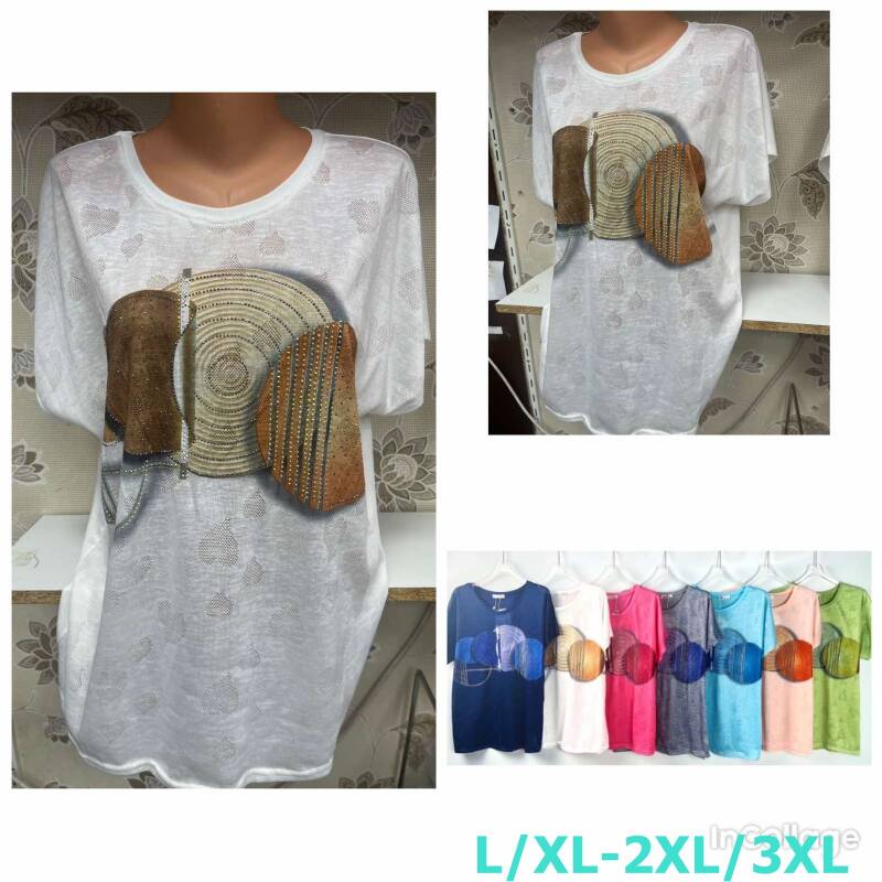 Bluzki damskie Roz L/XL-2XL/3XL, Mix Kolor Paczka 12 szt